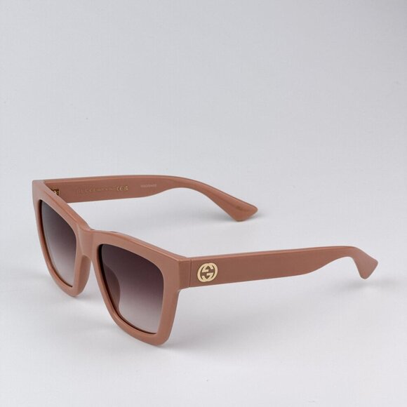 Gucci GG1714S 005 BRAND NEW Sunglasses Cloud Rose Pink Brown Gradient Women